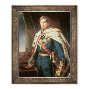 Tablou inramat - Jose Rodrigues - Regele Petru al V-lea 1837-61 al Portugaliei ulei pe panza, 50 x 60 cm