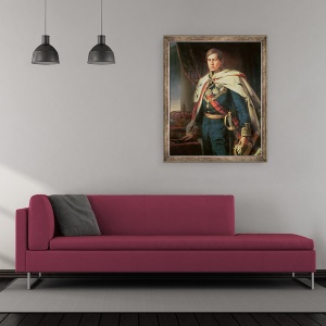 Tablou inramat - Jose Rodrigues - Regele Petru al V-lea 1837-61 al Portugaliei ulei pe panza, 50 x 60 cm - Img 2