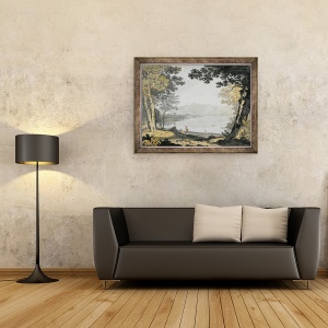 Tablou inramat - Joseph Farington - Vedere de Skiddaw si Derwentwater, 60 x 80 cm - Img 2