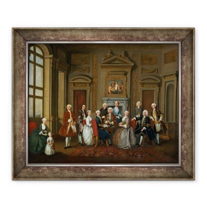 Tablou înrămat familie interior de Joseph Francis Nollekens