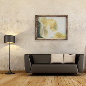 Tablou inramat - Joseph Mallord William Turner - Caderile Superioare ale Reichenbach, 60 x 80 cm - Img 2