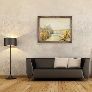 Tablou inramat - Joseph Mallord William Turner - Castelul Barnard, 60 x 80 cm - Img 2