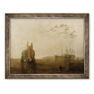 Tablou inramat - Joseph Mallord William Turner - Hulks pe Tamar, 70 x 90 cm
