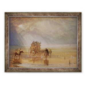 Tablou inramat - Joseph Mallord William Turner - Nisipurile Lancaster, 60 x 80 cm