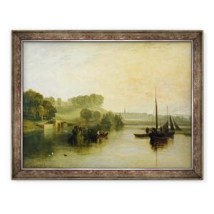 Tablou inramat - Joseph Mallord William Turner - Petworth, Sussex, Sediul Contelui de Egremont, Dimineata roua, 60 x 80 cm