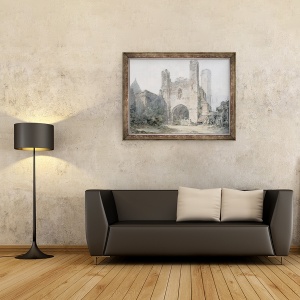 Tablou inramat - Joseph Mallord William Turner - Poarta Sfantului Augustin, Canterbury, 60 x 80 cm - Img 2