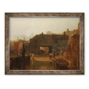 Tablou inramat - Joseph Mallord William Turner - Saltash cu feribotul de apa, Cornwall, 70 x 90 cm