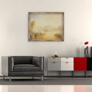 Tablou inramat - Joseph Mallord William Turner - Vedere de Pont Neuf, 50 x 60 cm - Img 2