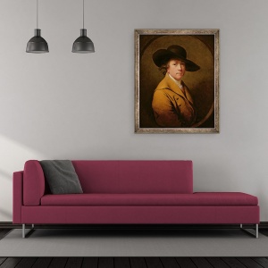 Tablou inramat - Joseph Wright of Derby - Autoportret, 50 x 60 cm - Img 2
