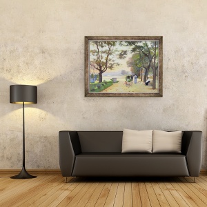 Tablou inramat - Jules Ernest Renoux - Cours-la-Reine, 60 x 80 cm - Img 2