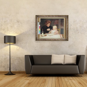 Tablou inramat - Jules Ernest Renoux - intarcare, 60 x 80 cm - Img 2