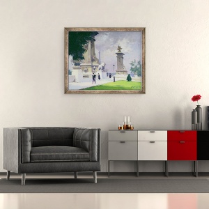 Tablou inramat - Jules Ernest Renoux - Pont Alexandre III, 70 x 85 cm - Img 2