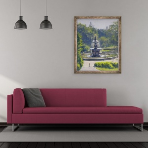 Tablou inramat - Julian Barrow - Fantana Bethesda, Parcul Central, 50 x 60 cm - Img 2