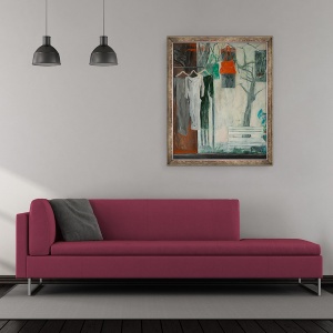 Tablou inramat - Julie Held - Magazinul de haine, 2016, 50 x 60 cm - Img 2