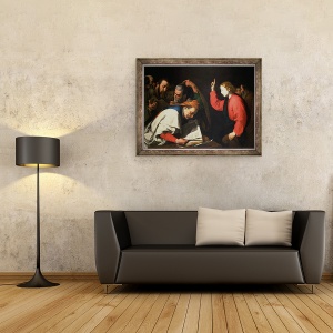 Tablou inramat - Jusepe de Ribera - Hristos printre doctori, 60 x 80 cm - Img 2