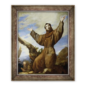 Tablou inramat - Jusepe de Ribera - Sfantul Francisc de Assisi c.1182-1220 1642, 50 x 60 cm