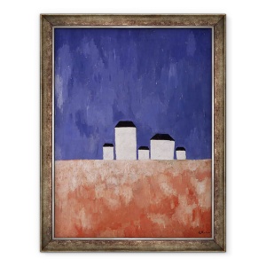 Tablou inramat - Kazimir Severinovich Malevich - Peisaj cu 5 case, 70 x 90 cm