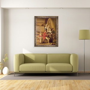 Tablou inramat - Le Nain Brothers - Interiorul unui hambar, 60 x 80 cm - Img 2