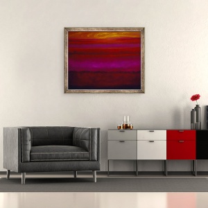 Tablou inramat - Lee Campbell - Aur si Magenta, 2005, 50 x 60 cm - Img 2