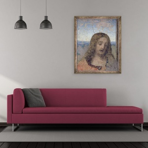 Tablou inramat - Leonardo da Vinci - Cina cea de Taina, 70 x 85 cm - Img 2