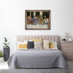 Tablou inramat - Leonardo da Vinci - Cina de Taina IV, 70 x 90 cm - Img 3
