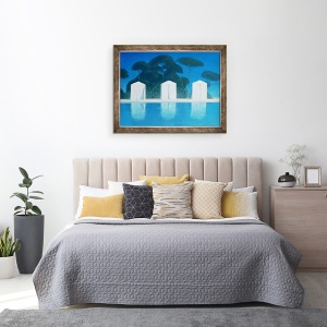 Tablou inramat - Lincoln Seligman - Corturi de piscina, 60 x 80 cm - Img 3