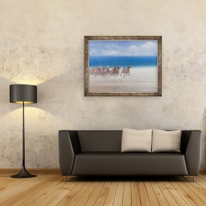 Tablou inramat - Lincoln Seligman - Curse de trotting, Lancieux, Bretania, 60 x 80 cm - Img 2