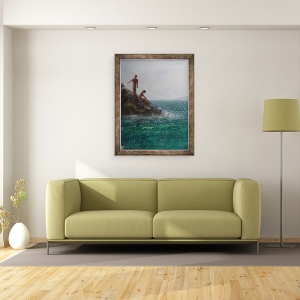 Tablou inramat - Lincoln Seligman - Doua cifre in Ricks, 70 x 90 cm - Img 2
