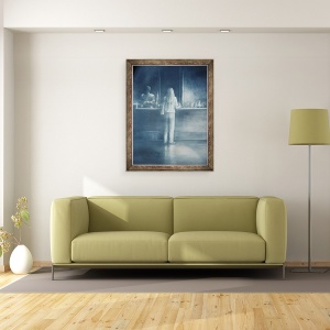 Tablou inramat - Lincoln Seligman - Fata intr-un bar, 60 x 80 cm - Img 2