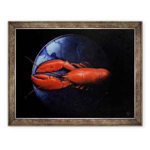 Tablou inramat - Lincoln Seligman - Homar pe placa Tiffany, 70 x 90 cm