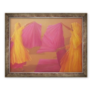 Tablou inramat - Lincoln Seligman - Pliere Saris, 70 x 90 cm
