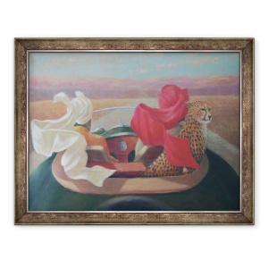 Tablou inramat - Lincoln Seligman - Racing Green si Ghepard, 60 x 80 cm