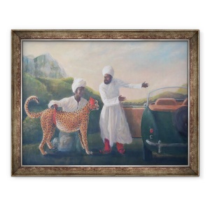 Tablou inramat - Lincoln Seligman - Sa coaxezi ghepardul intr-un Jaguar, 70 x 90 cm