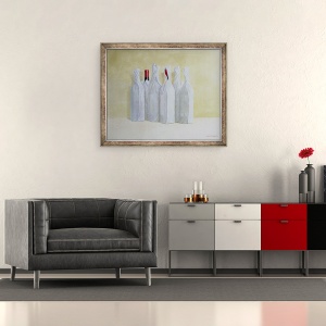Tablou inramat - Lincoln Seligman - Sticle ambalate, Numarul 2, 50 x 60 cm - Img 2