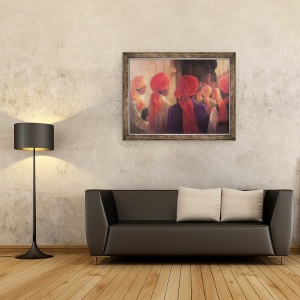 Tablou inramat - Lincoln Seligman - Trepte templu, 60 x 80 cm - Img 2