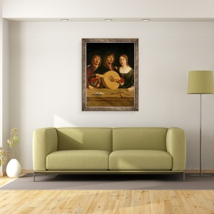 Tablou inramat - Lorenzo Costa - Un concert, 60 x 80 cm - Img 2