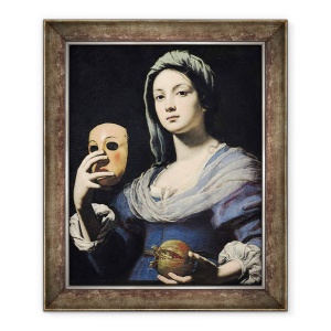 Tablou inramat - Lorenzo Lippi - Femeie cu o masca, 70 x 85 cm