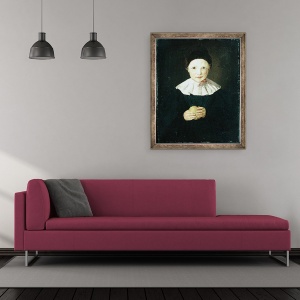 Tablou inramat - Louis Asher - Portretul unui copil, 50 x 60 cm - Img 2