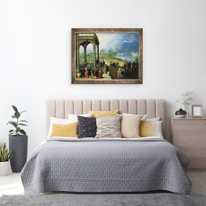 Tablou inramat - Louis de Caullery - Sarbatoarea intr-un palat, 70 x 90 cm - Img 3
