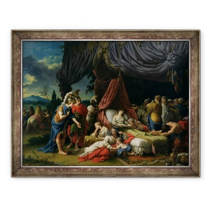 Tablou inramat - Louis Jean Francois I Lagrenee - Moartea sotiei lui Darius III 399-330 i.Hr. 1785, 70 x 90 cm