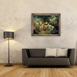 Tablou inramat - Louis Jean Francois I Lagrenee - Tancred si Clorinda, 60 x 80 cm - Img 2