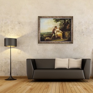 Tablou inramat - Louis Joseph Watteau - Scene Galante, 60 x 80 cm - Img 2