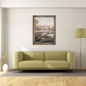 Tablou inramat - Louis Lejeune - Batalia Piramidelor, 21 iulie 1798, 60 x 80 cm - Img 2