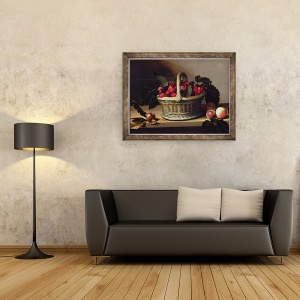 Tablou inramat - Louise Moillon - Cos de mure si zmeura, 60 x 80 cm - Img 2