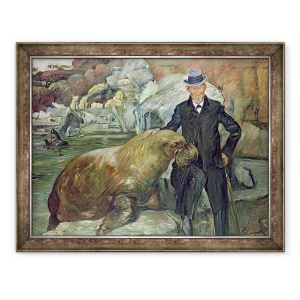 Tablou inramat - Lovis Corinth - Carl Hagenbeck 1844-1913 in Gradina Zoologica, 60 x 80 cm
