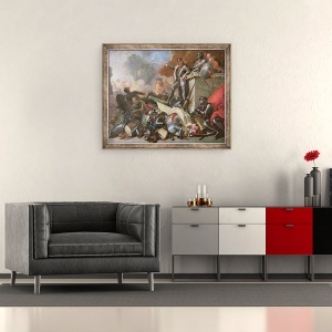 Tablou inramat - Luca Giordano - Razboiul, 70 x 85 cm - Img 2