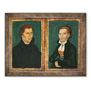 Tablou inramat - Lucas Cranach the Elder - Martin Luther, Katharina von Bora, 60 x 80 cm