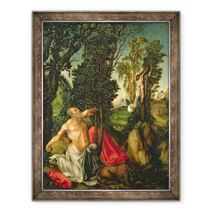 Tablou inramat - Lucas Cranach the Elder - Penitenta Sfantului Jerome, 60 x 80 cm