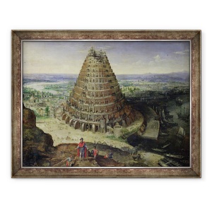 Tablou inramat - Lucas van Valckenborch - Turnul Babel, 70 x 90 cm