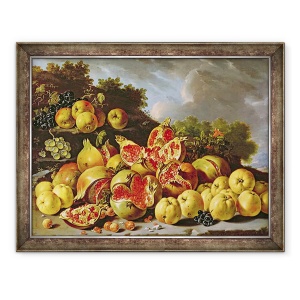 Tablou inramat - Luis Egidio Melendez - Natura moarta cu rodii, mere, 60 x 80 cm